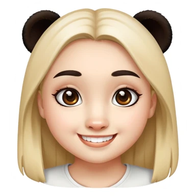 a girl with panda eyes sticker