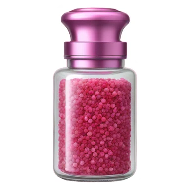 pink peppercorn in grinder bottle sticker