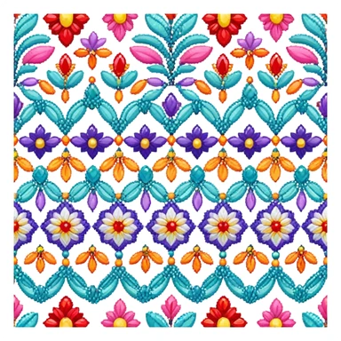 Create an icon that represents the hobby of beadwork. The design should feature colorful beads or a beadwork pattern. The icon should be clear, simple, and visually striking, with vibrant colors that reflect the artistic and creative nature of the hobby. The background should be transparent. sticker