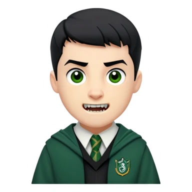 Jamie Yeates is Marcus Flint in harry potter, wear hogwarts slytherin uniform, short black hair, bulky face, often grimacing and showing teeth growl menacingly sticker