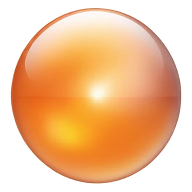 Orange crystal circle sticker