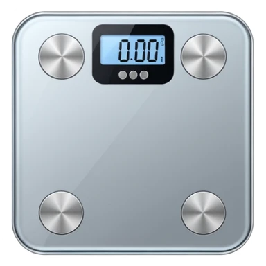 Digital weight scale with 0:00 on it sticker