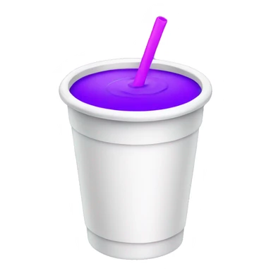 white party cup with purple drink sticker