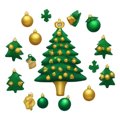 Christmas tree with Notre Dame ornaments  sticker