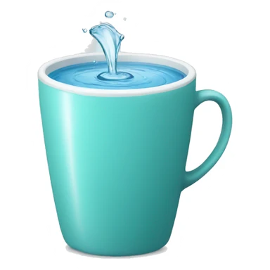 a cup with water sticker