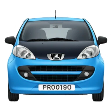 Blue Peugeot 107  sticker