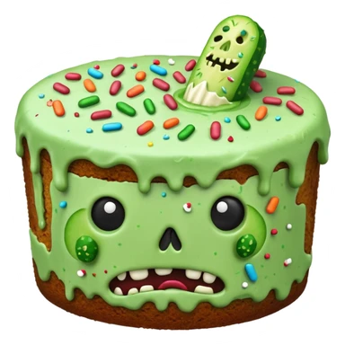 zombie cucumber cake sticker