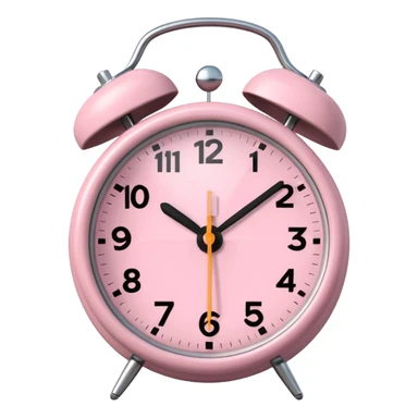 Please make me an alarm clock that will show six o'clock in the morning and make it in the style of ios 18.1 and aesthetic and the color is light pink sticker