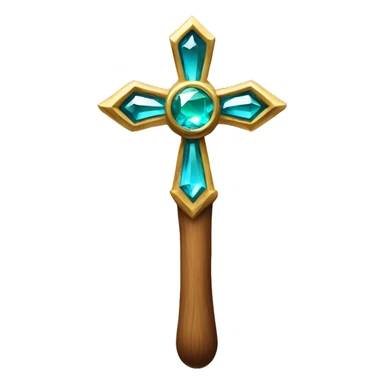 blessed staff topped with gem sticker
