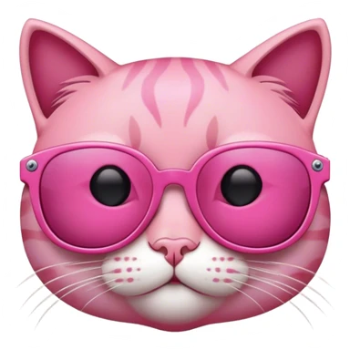Pink Cat with sunglasses sticker