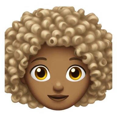 CBrown curly hair with light skin and love eyes  sticker
