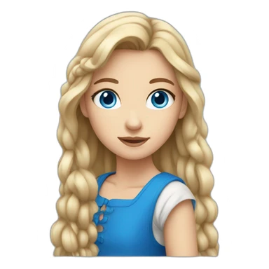 an Europe girl with blue eyes sticker