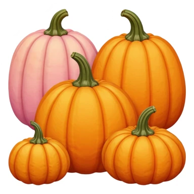 pink orange pastel fall decor sticker