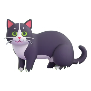 cat on a green meadow with mountains, Switzerland sticker