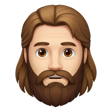 long haired bearded man sticker
