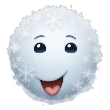 Snowy face with heart and winki sticker