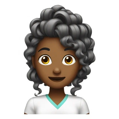 Girl getting hair done sticker