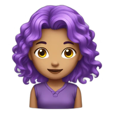 Purple haired girl sticker