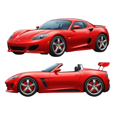 red sports car sticker