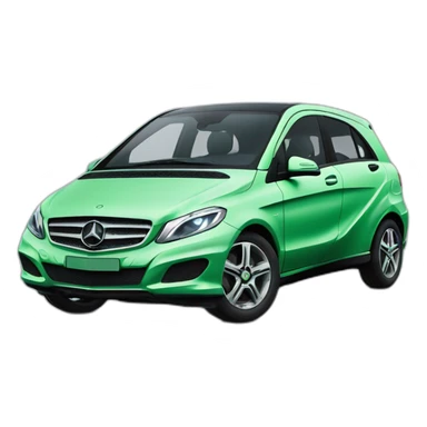 voiture electrique mercedes  verte sticker