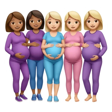a group of Pregnant women  sticker