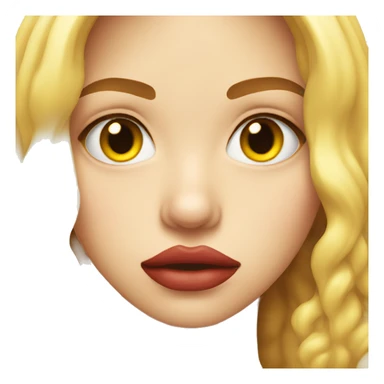 Yellow emoji with pouty lip sticker