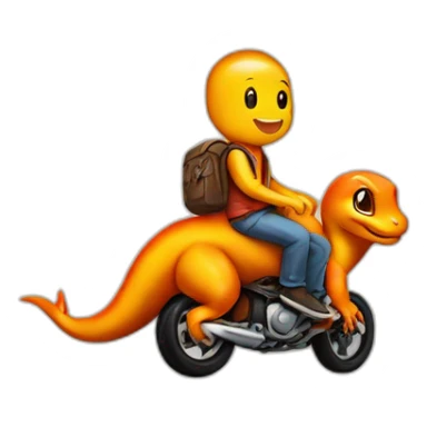 Ryan gosling riding a charmander sticker