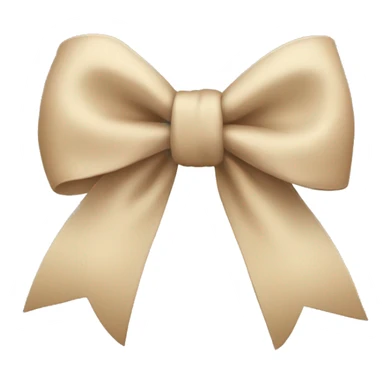 Beige bow sticker
