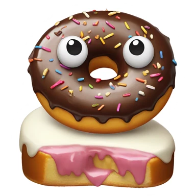 donut eatng a pudding sticker