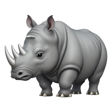 angry rhinoceros sticker