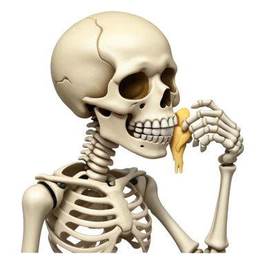 skeleton choking itself out sticker