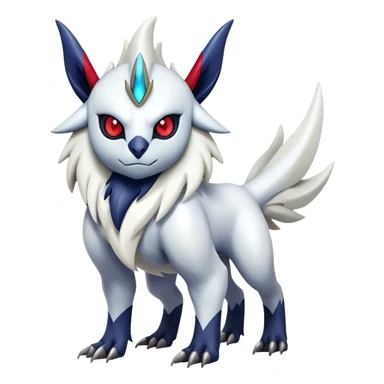 Shiny Colorful Gothic Exotic Badass Cool Absol-Zangoose-Pokémon-Fakémon-hybrid-creature (full body) sticker