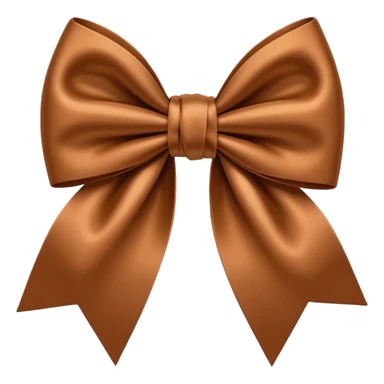 Brown bow sticker