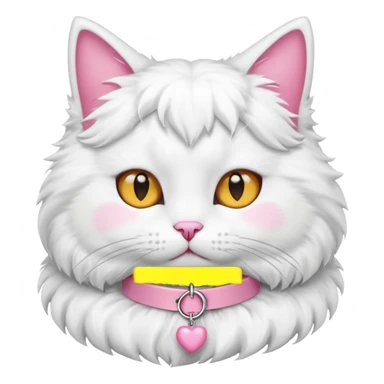 pink collar hati sticker