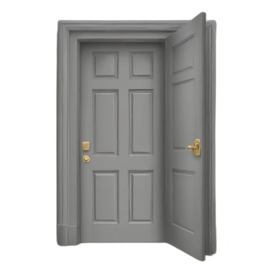 one open door wood color gray style perpective sticker