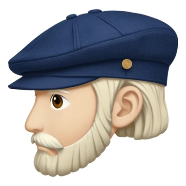 a Navy blue Brixton fiddler cap hat sticker