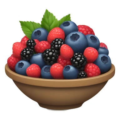 bowl full of blueberries, blackberries, strawberries and raspberries. sticker