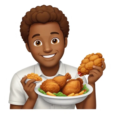 black guy with fried chicken sticker