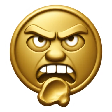 angry gold wax stamp sticker