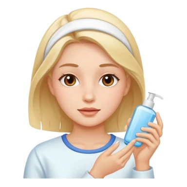 Girl doing skincare sticker