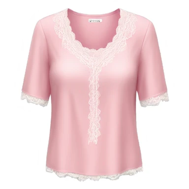  pink top with lace sticker