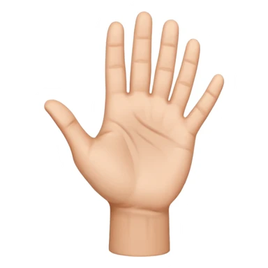 mano plana vista de lado apintando 45 grados hacia arriba sticker