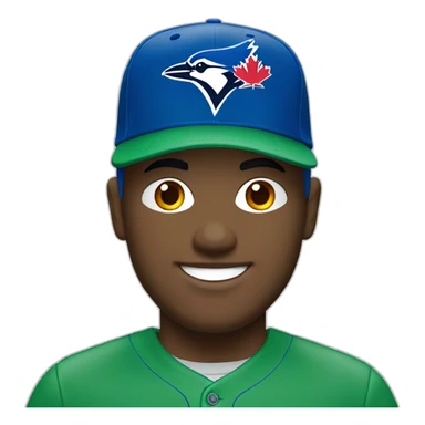 white guy in a green shirt and toronto blue jays hat (blue) sticker