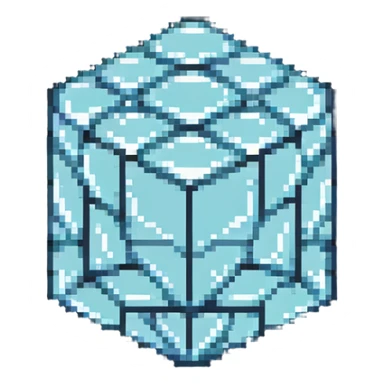 blocky minimal square pixel art Minecraft diamond, very simple shapes sticker