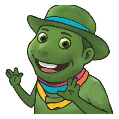 Person with hands around there neck laughing  sticker