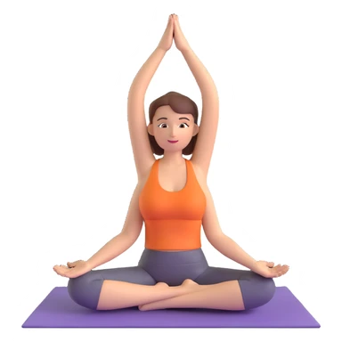 yoga woman in a different pose, simple sticker