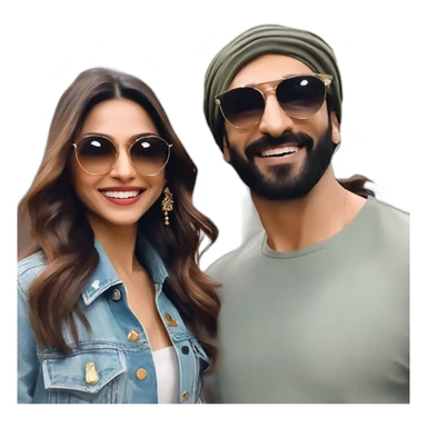 Ranveer Singh With Deepika Padukone ￼￼ sticker