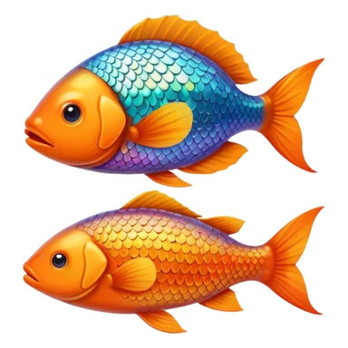 Poisson orange sticker