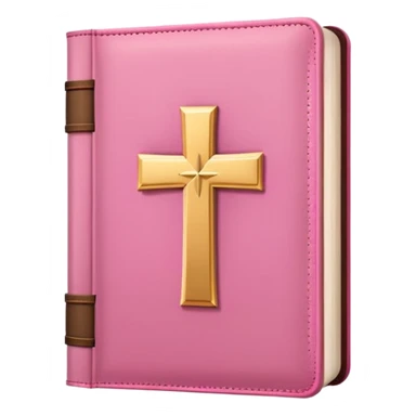 Pink Bible with cros on the front sticker