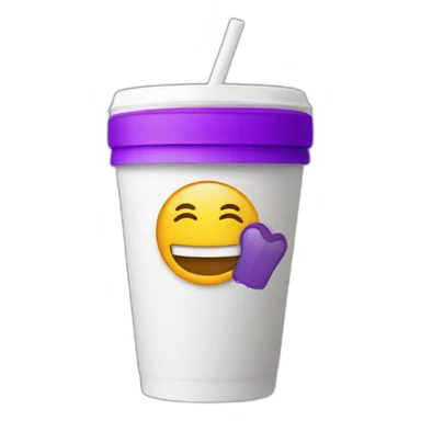 Styrofoam Cup with Purple inside sticker